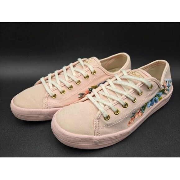 Keds Shoes Womens 10 Pink Kickstart Floral Embroidered Spring Faiy Cottage - Picture 1 of 9